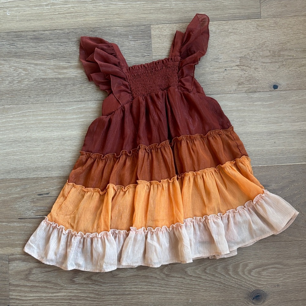 Cheeky Plum Ruffle Dress in Warm Tones